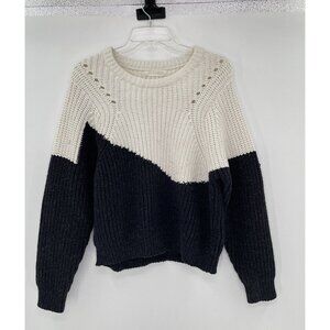 Hansel From Basel Anthropologie Chunky Knit Sweater Size 1 Wood Blnd Color Block